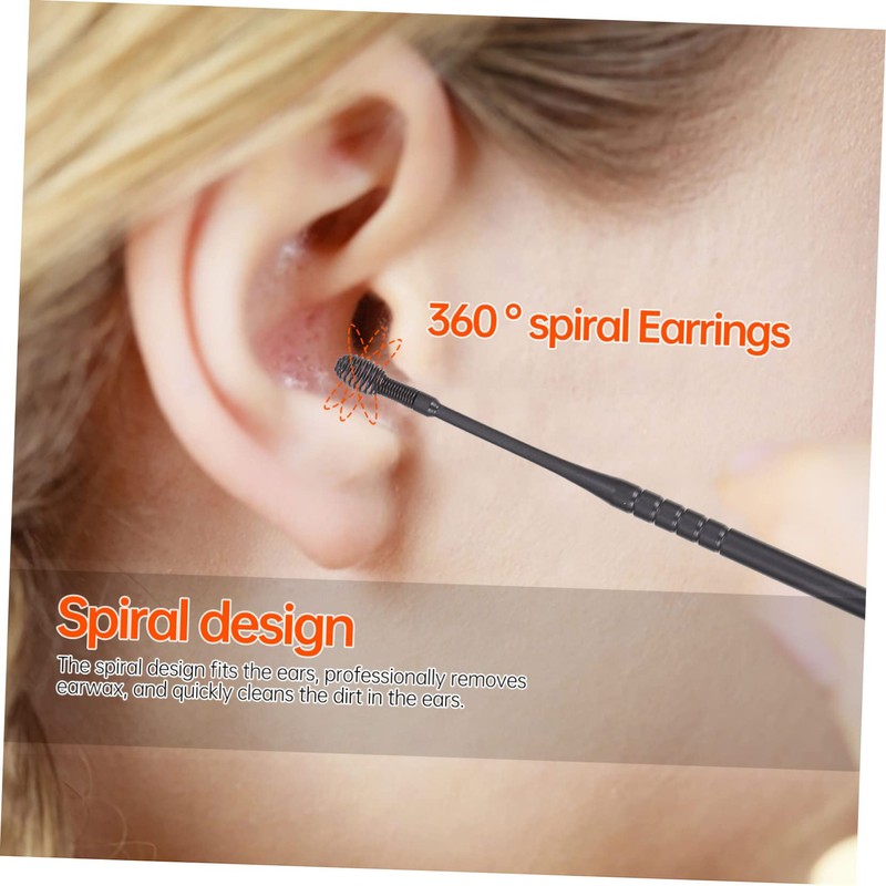 KOMBIUDA Ear Cleaning Kit Double-Head Ear Wax Tool Scrubbing Brush
