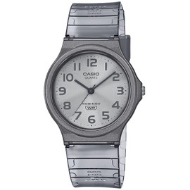 Casio Collection MQ-24 Resin Wristwatch, Clear, clear gray, 1 piece, Newest model