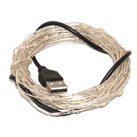 Karlling USB Plug in LED Fairy Lights,100 LED Bulbs 33 Ft Silver Wire Waterproof Starry String Lights for Bedroom Patio Garden Party Wedding Commercial Lighting (RGB)