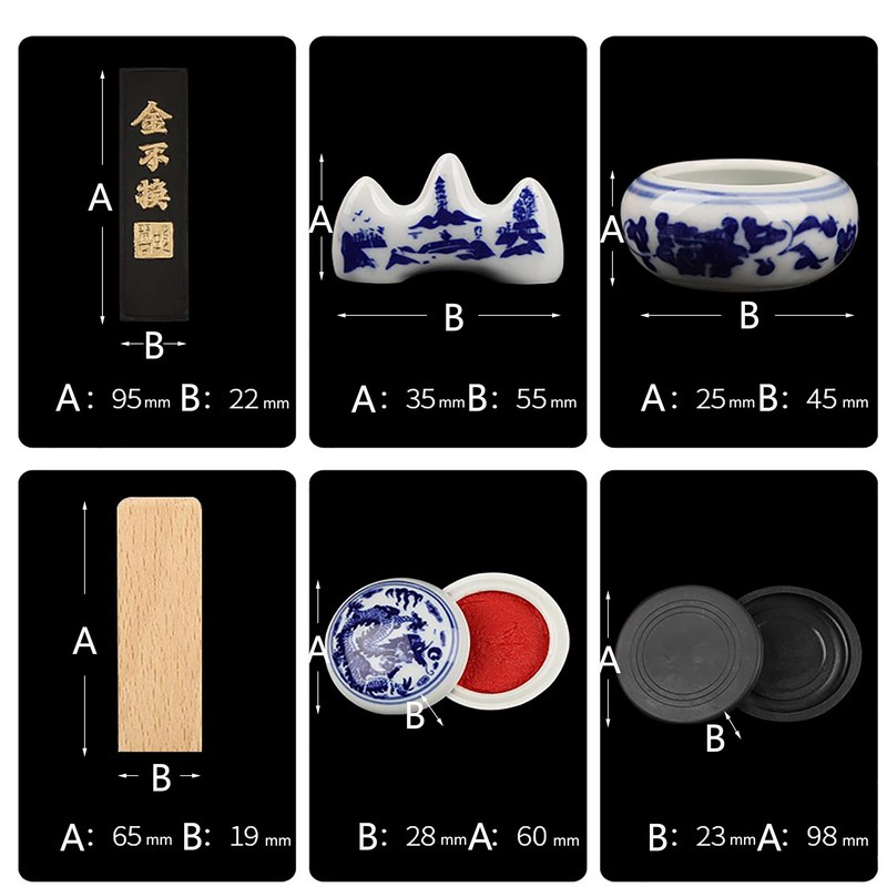 WDEC 10 Pcs Chinese Calligraphy Brushes Set, Calligraphy Brush, Writing