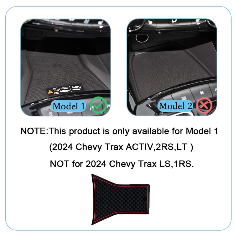 YUJIANQ Center Console Liner Mats for Chevy Trax 2024 2025