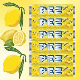 Pez Candy Dispenser Refill Rolls, (25 Count) Choose Your Favorite Flavor! (Lemon)