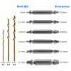 KINGHON Screw Extractor Set with 3 Twist Drills, Made of