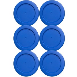 Klare Ware 2 Cup Replacement Lids/Covers for Pyrex 7200, Anchor Hocking & Klare Ware Storage Bowls (Glass Container Not Included) Microwave, Freezer & Top Rack Dishwasher Safe (6 Pack, Blue)