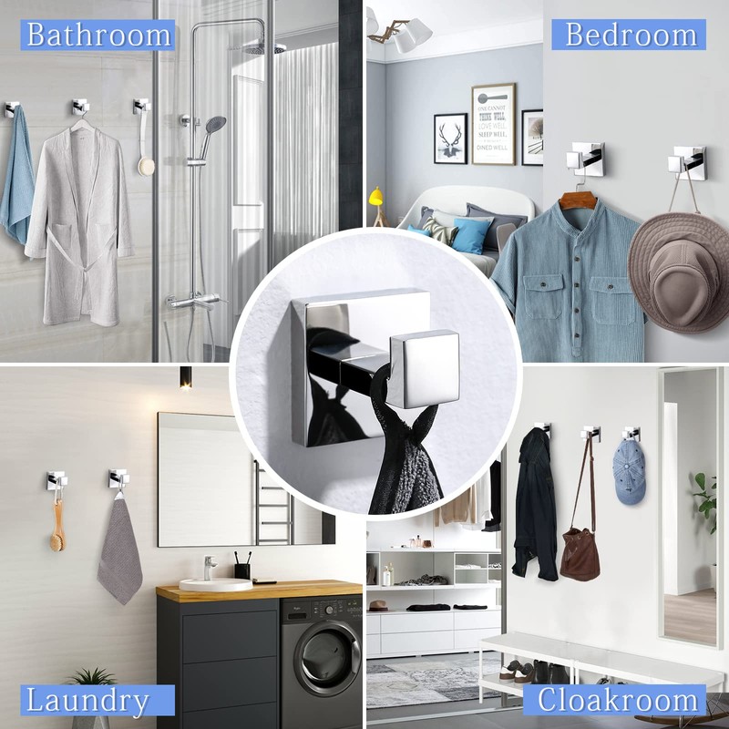 TURS Single Towel / Robe Hook Clothes Hooks For Bathroom