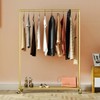DR.IRON Gold Pipe Clothing Rack Garment Rack with Bottom Shelf