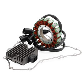Frezon Magneto Coil Stator + Voltage Regulator + Gasket Assy Fit for Kawasaki KVF750 Brute Force 750 4X4i 2008-2011,KVF750 Brute Force 750 4x4i EPS Camo 2008-2010,KRF750 Teryx 750 4X4 2008