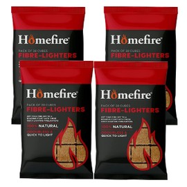 Topline Natural Wood Eco Firelighters - 112 Odourless Fire Starters Ideal for Wood Burners, Multi-fuel Stoves, Fire Pits, Pizza Ovens, BBQs, Fireplace, and Open Fire. Comes with Topline Card