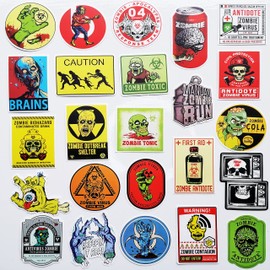HiroKun 50Pcs Funny Zombie Stickers Prank Zomb decals for Construction Laborer Cool Bumper Stickers on Cars Dirt Bike Helmet Decal