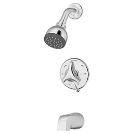 Symmons S-9602-P-1.5-TRM Origins Single Handle 1-Spray Tub and Shower Faucet Trim in Polished Chrome - 1.5 GPM (Valve Not Included)