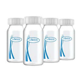 Dr. Brown's Botellas de almacenamiento y colección de leche materna, 4 onzas (paquete de 4)