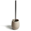 Beige Toilet Brush with Toilet Brush Set for Modern Bathroom
