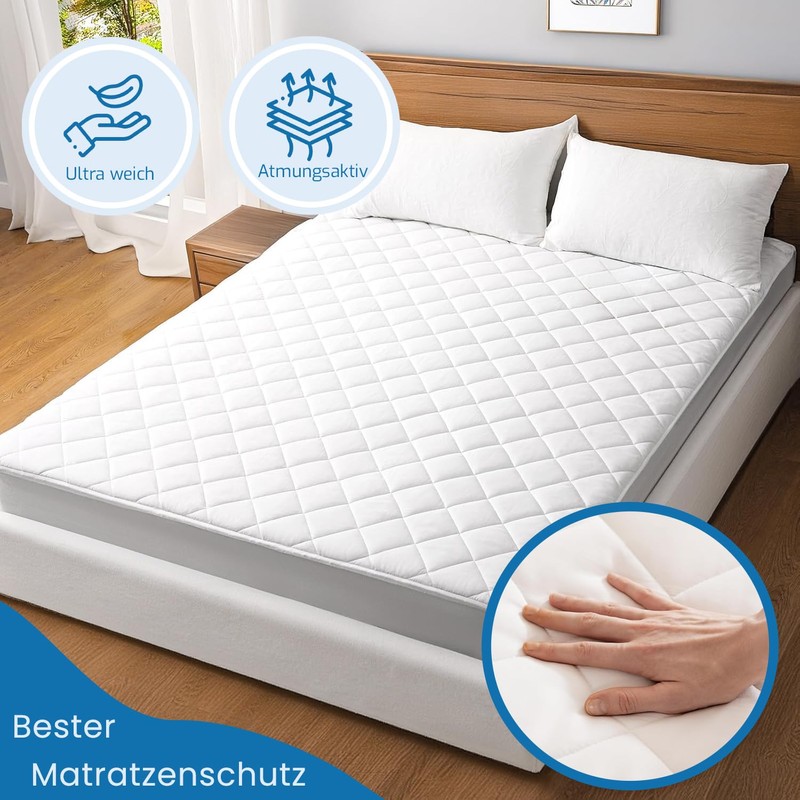 Livessa Quilted Mattress Topper 90 x 200 Waterproof