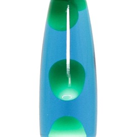 CELLUSTOP Rocket Wax Lamp - Lava Lamp - Magma Lamp to Stand Up - 2 Bulbs R39 Included - Switch - 20 Watt - 34cm - Glass and Aluminium - Green