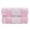 Pidada Hand Towels Set of 2 Floral Pattern 100% Cotton