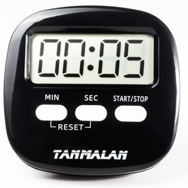 Easy to USE Kitchen Timer Count Down Count up 7.0 timers for Kids (7.0 Black,1 Pack)
