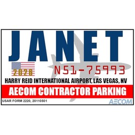 2026 Area-51 Janet Airlines Parking Decal, UFO