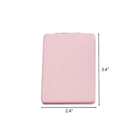 BIMIGET Compact Mirror for Men, Women and Girls, Pink Travel Makeup Mirrors for Handbag and Pocket, Portable Double-Sided Mirror with Distortion Free (Pink)