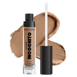 Wet n Wild Megalast Incognito Full-Coverage Concealer, Long-Lasting Matte Liquid Concealer for Dark Circles & Blemishes, Hydrating with Shea Butter, Medium Tan