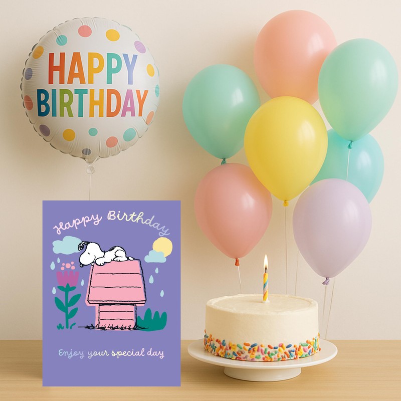 PEANUTS SNOOPY BIRTHDAY CARD 'ENJOY YOUR SPECIAL DAY'