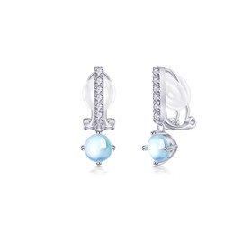 FH.bird Women's Earrings, Blue Topaz, Swaying, Shiny, 925 Silver, Hypoallergenic, November Birthstone Earrings, Weddings, Popular, Cute, Simple, Office, Work, Girlfriend, Birthday, Gift, Gift,