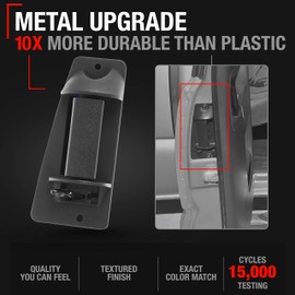 1999 – 2006 Chevy Silverado o GMC Sierra trasero derecho exterior con textura de metal negro tirador de puerta para del lado del pasajero puerta trasera de cabina extendida Pickup T1 A 15758171-metal