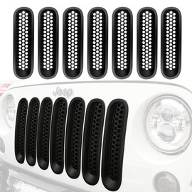 Wrangler JK 07-15 Clip On Grille Inserts Matte Black (7 Pieces)