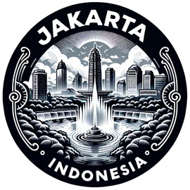 Jakarta Indonesia Souvenir Die-Cut Flat Decorative Flat Magnet