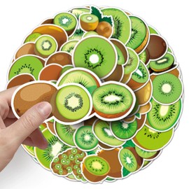 Kiwi Fruit Sticker, 50Pcs Colorful Cartoon Fruit and Vegetable Style Stickers for Kids Teacher Reward School Party Classroom Decoration DIY Crafts Favor Supplies (Kiwi Fruit)