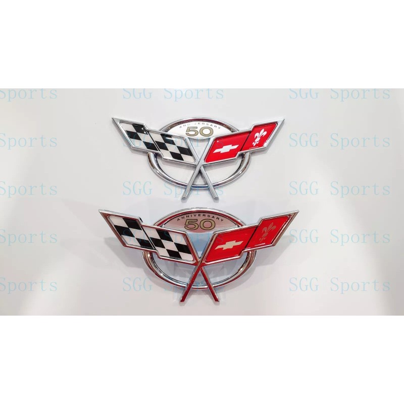 AUTO 2PC 1997-2004 C5 Corvette Chrome Front Rear 50Th Anniversary