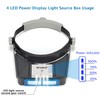 Dilzekui Headband Magnifier with LED Light, Rechargeable Head Mount Magnifier