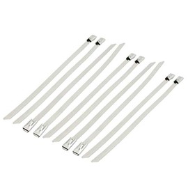 New Lon0167 10 Pcs Featured Self Locking 5.9" reliable efficacy Long 4.6mm Wide Stainless Steel PVC Sprayed Cable Ties(id:bb5 d5 55 6f9)
