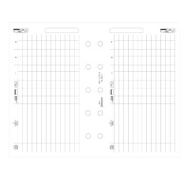 Filofax Organizer Refill, Mini Size, Finances Refill, White Paper, 4.125" x 2.625", 20 Sheets (B510618)