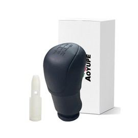 Akso Aoyupe 1Set Black, 5-Speed Manual Car Shift Knob and Decorative Cover, Suitable for Renault Compatible Fashionable Anti Slip Silicone Cover for Men and Women.