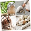Levemolo 3Pcs Carrot Shaped Bunny Chew Durable Chinchilla Chewing Props