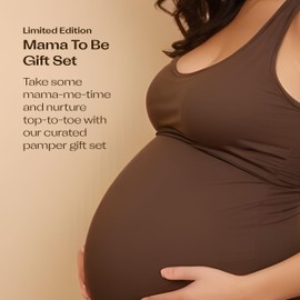 Trilogy Mama To Be Gift Set, with Botanical Body Wash, Bakuchiol+ Booster Treatment, Certified Organic Rosehip Oil