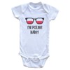 I'm Polish Baby Polish Flag Sunglasses Poland Funny Baby Bodysuit,