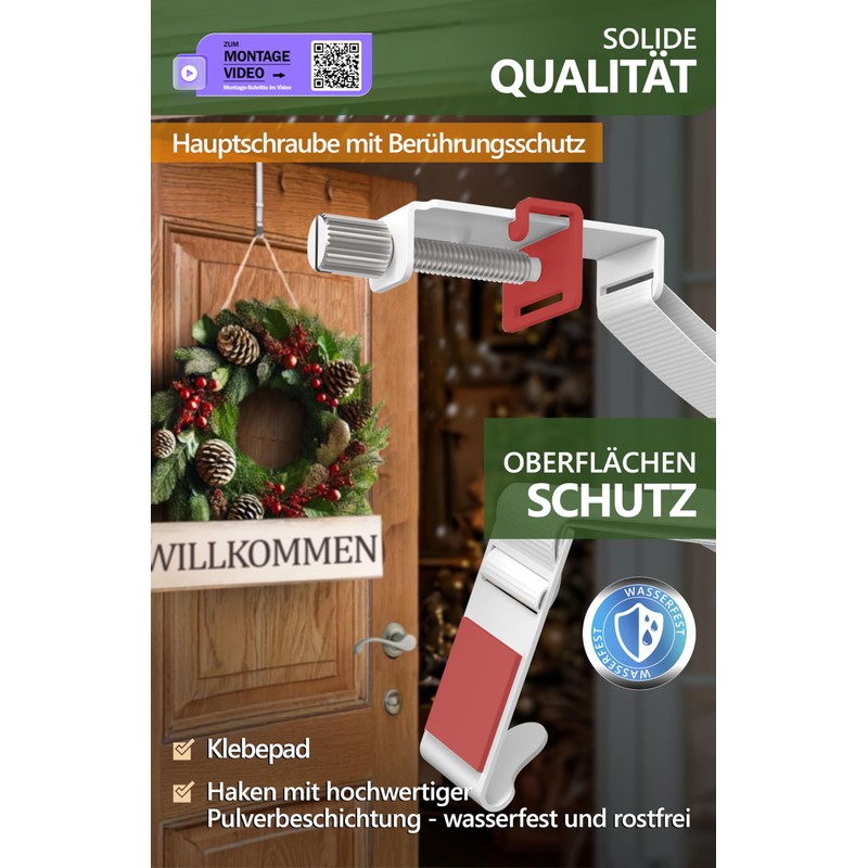 4smile Bicycle Towing Hitch Door Bicycle Trailer Hook, White