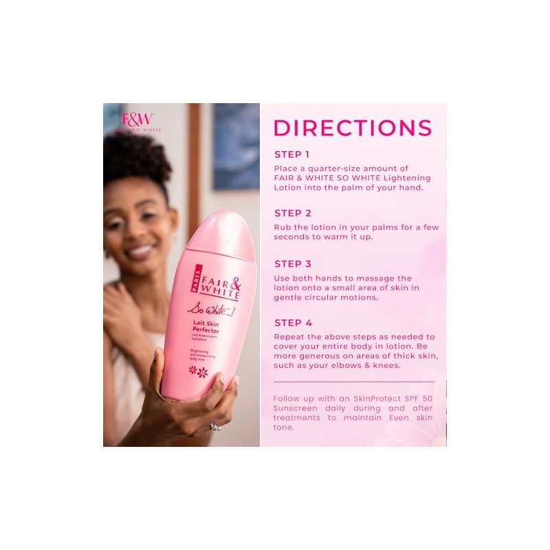 FAIR & WHITE SO WHITE LAIT SKIN PERFECTOR BRIGHTENING &