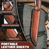 Hunting Knife with Leather Sheath, Full Tang Fixed Blade Knife