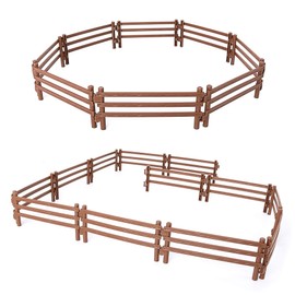 40 Pieces Horse Fence Toy, Horse Corral Fencing Accessories Toy, Paddle Toy, Plastic Farm Fence for Barn Paddock Horse Stable Farm Animal, Educational Gift, Micro Landscape Decoration