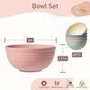 Colorful Wheat Straw Bowls 4-Pack, Unbreakable Cereal/Salad Bowls, Microwave &