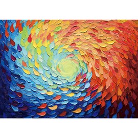 Hopgo 1000 Piece Puzzle for Adults, Colorful Swirl Challenging Jigsaw Puzzle, Difficult Puzzles for Adults 27.5"x19.6"