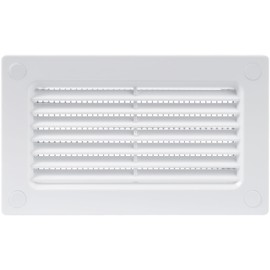Vent Systems 120 x 60mm Rectangular Duct Grille - Straight or Flexible Pipe Inlet and Outlet Vent - HVAC System Heater, Cooling Duct Ventilation with Protective Grille