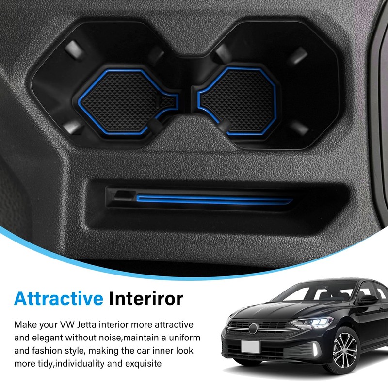 for Jetta Accessories 2026 2025 2024-2019 Cup Holder Protector Inserts