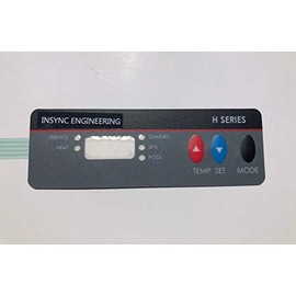 INSYNC ENGINEERING D13030 - Compatible with All Hayward H Fand FD Oval Series Pool Heater Replacement Control Panel Keypad Membrane Switch with Oval Buttons