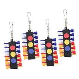 Outanaya Golf Tee Holders Set 4 Pcs Plastic Tee Carriers Golfer Tee Holders Golfing Supplies Easy to Attach Fashion Design