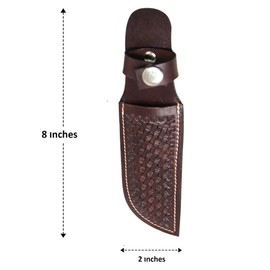 Hulara_Genuine Leather Case Handmade Real Leather Knife Sheaths With Belt Loop Pocket Knife Holder For Belt 4.7" Blade Fits Knife Holster