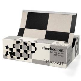 FRAMAR 8x11 Checked Out Hair Foil – Hair Foils For Highlighting, Pop Up Foil For Hair Highlighting, Salon Foils For Hair Highlighting Kit, Wide Hair Foils For Bleach, Salon Foils For Hair Stylist 200