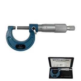 Outside Micrometer 0-1", MFQNENLK Precision Machinist Tools 0.0001in Accuracy, Micrometer Measuring Tool Set, Alloy Precision Micrometer with Fitted Case (1Pcs Set)